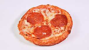 Slice of pepperoni pizza.